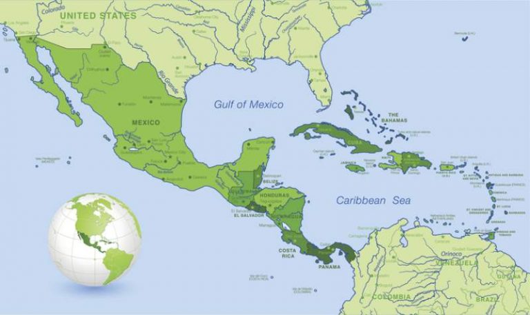 MAPA DE M XICO CENTROAM RICA Y PARTE DE AM RICA DEL SUR RECOPE   MAPA DE MÉXICO CENTROAMÉRICA Y PARTE DE AMÉRICA DEL SUR 768x457 